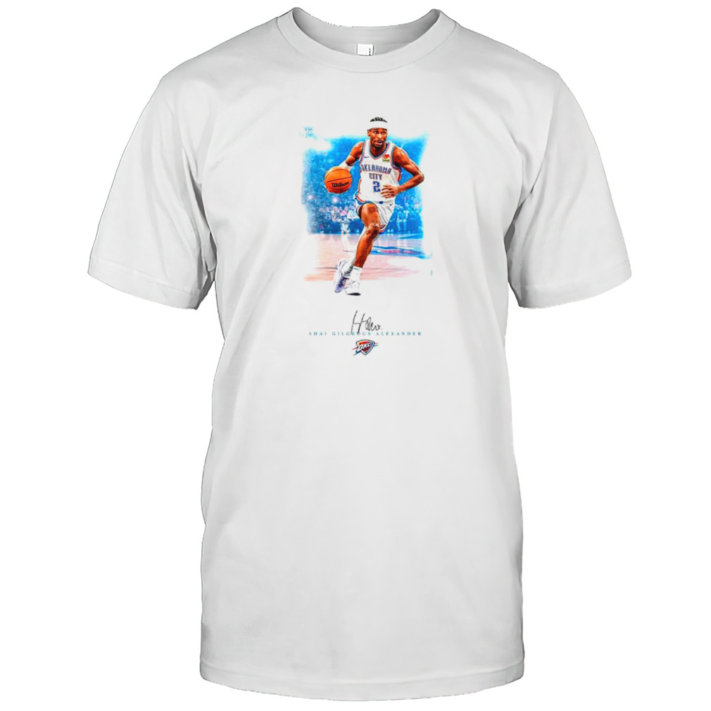 Oklahoma City Thunder Shai Gilgeous-Alexander player signature shirt