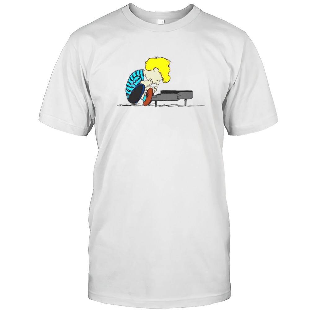 Peanuts schroeder piano adult shirt