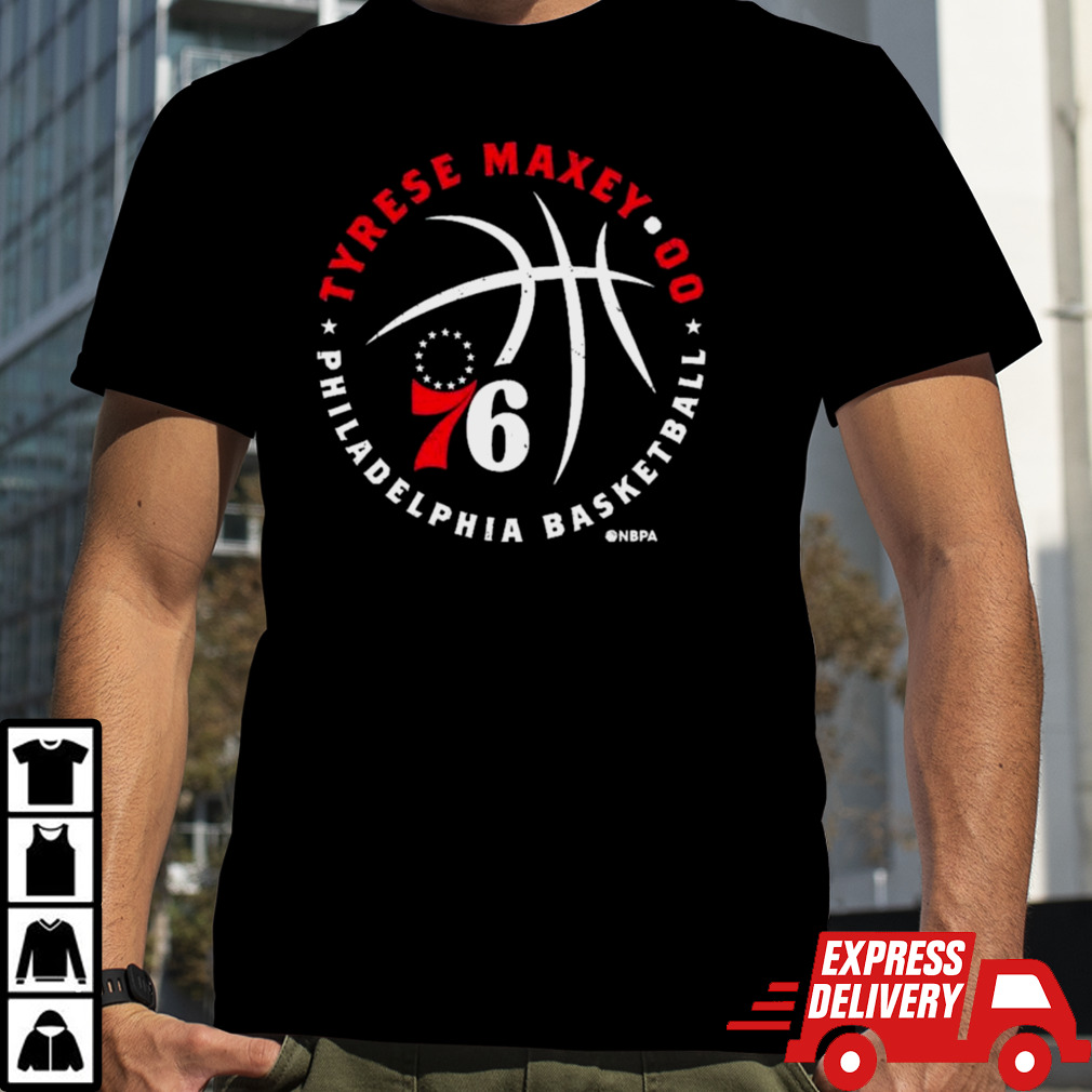 Tyrese Maxey Philadelphia 76ers Player Ball shirt