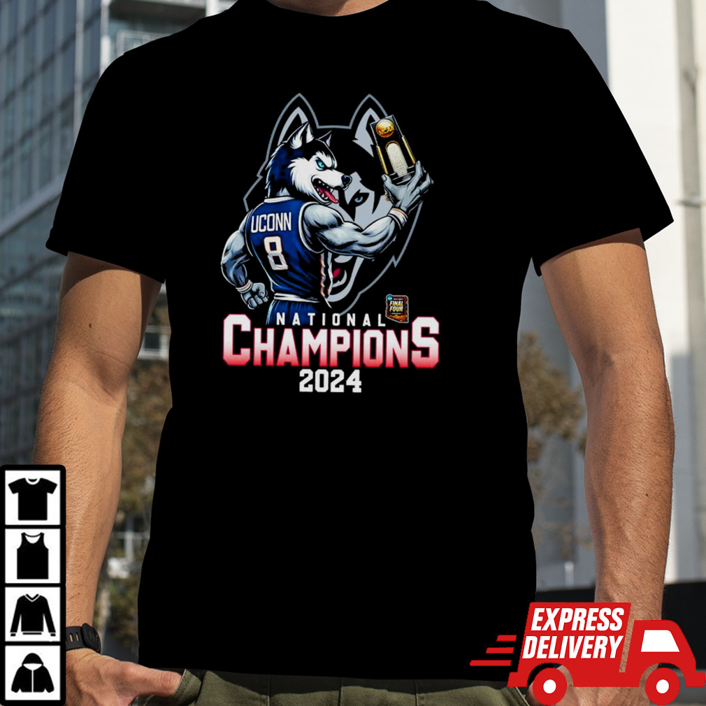 Uconn Mascot Trophy National Champions 2024 shirt