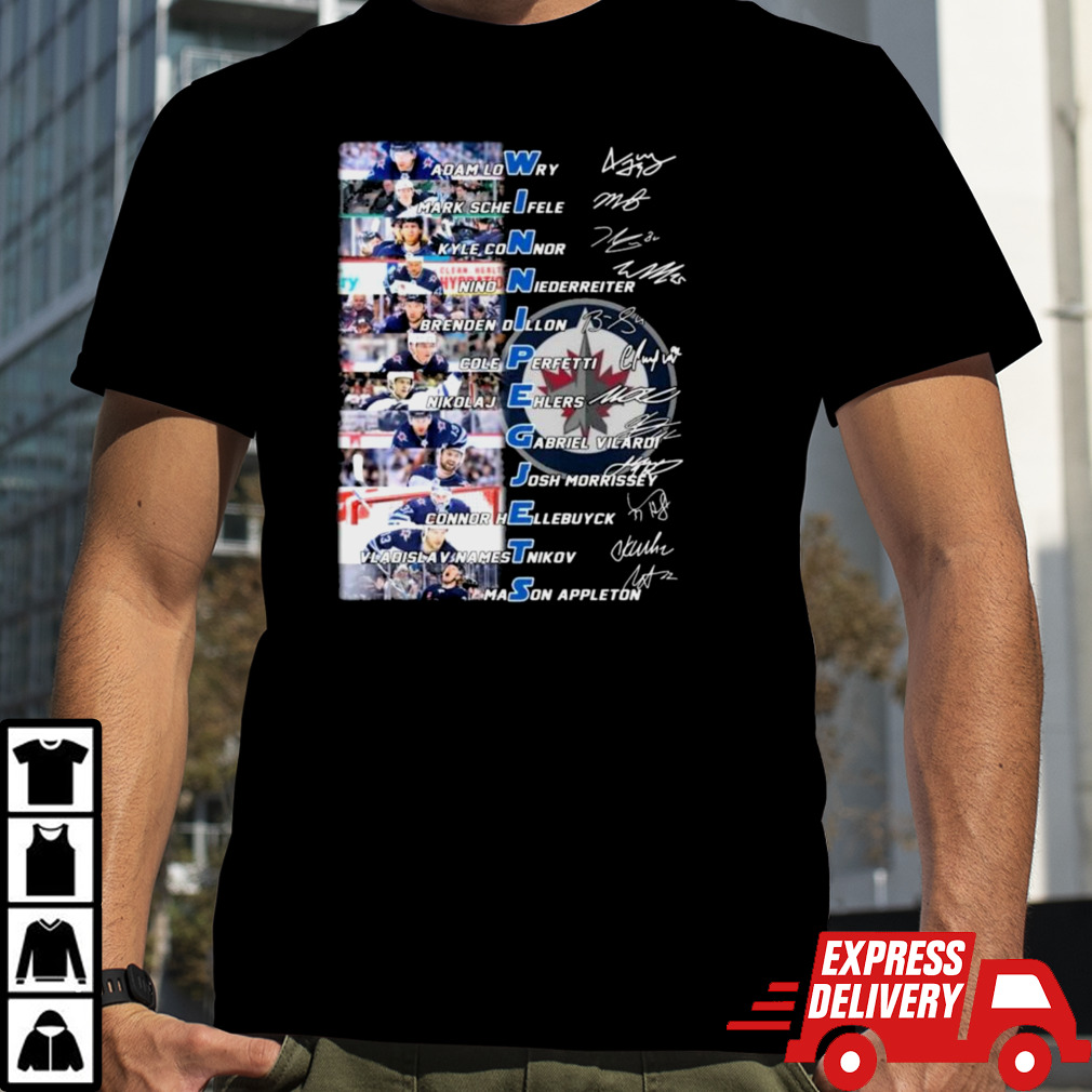 Winnipeg Jets Team Players 2024 Signatures Shirt