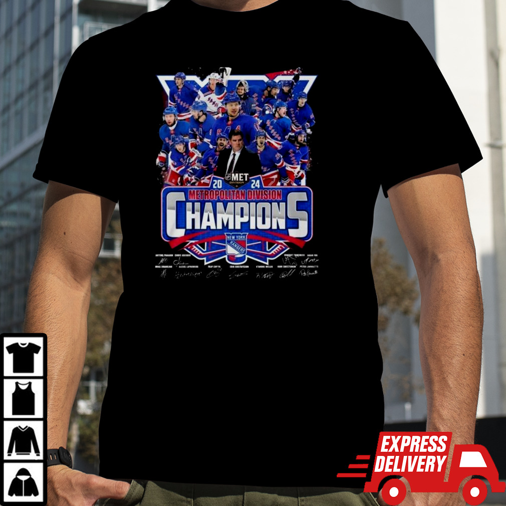 2024 Metropolitan Division Champions Vancouver Canucks Signatures Shirt