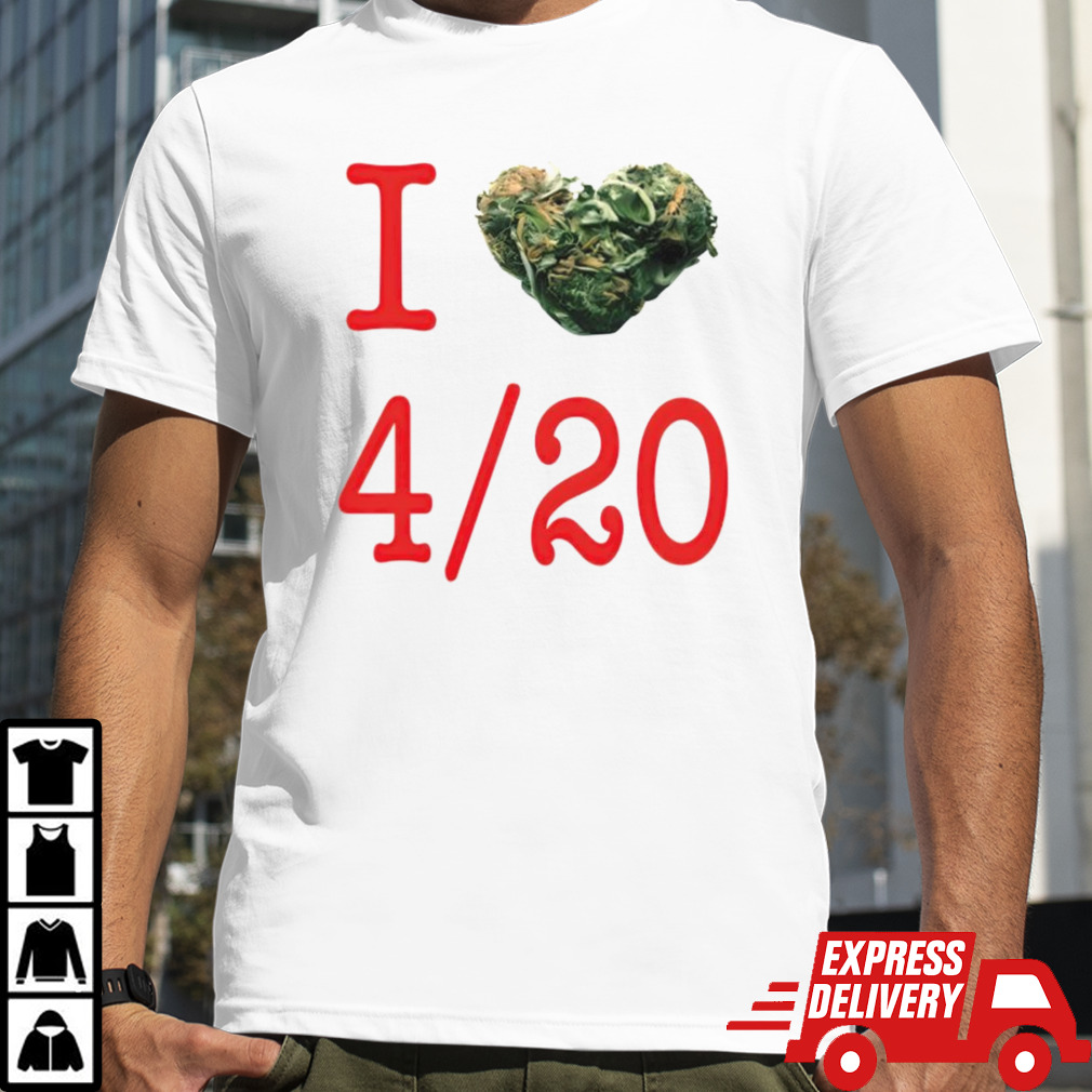 Rihanna wearing I love 420 day shirt