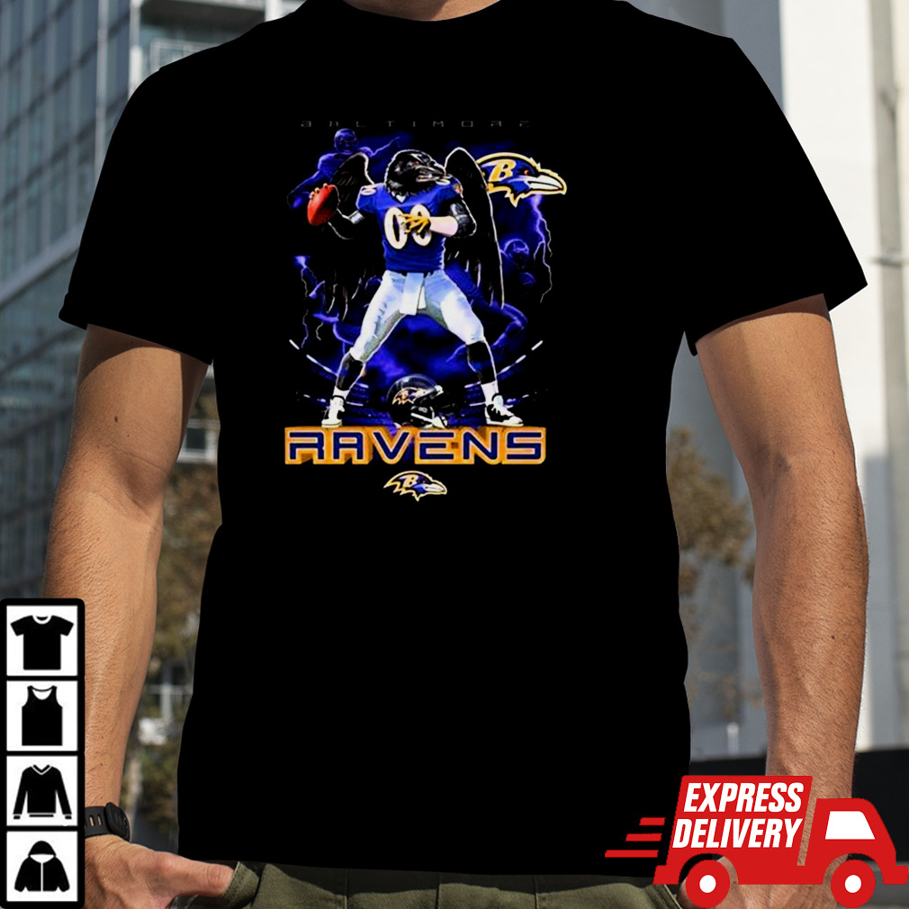 Baltimore Ravens Mascot On Fire NFL Shirt