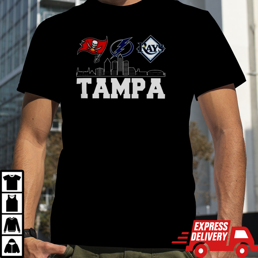 Buccaneers x Rays x Lightning Tampa City Skyline 2024 Shirt