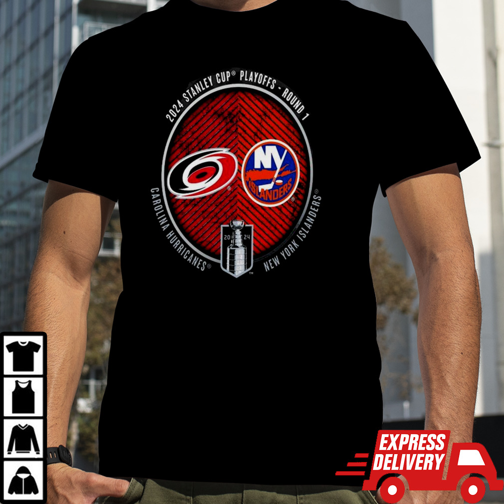 Carolina Hurricanes Vs. New York Islanders Inglasco 2024 Stanley Cup Playoffs First Round Dueling Matchup T-shirt