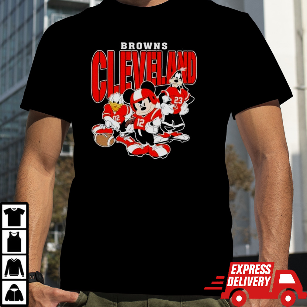 Cleveland Browns Mickey Donald Duck And Goofy Football Team 2024 Shirt