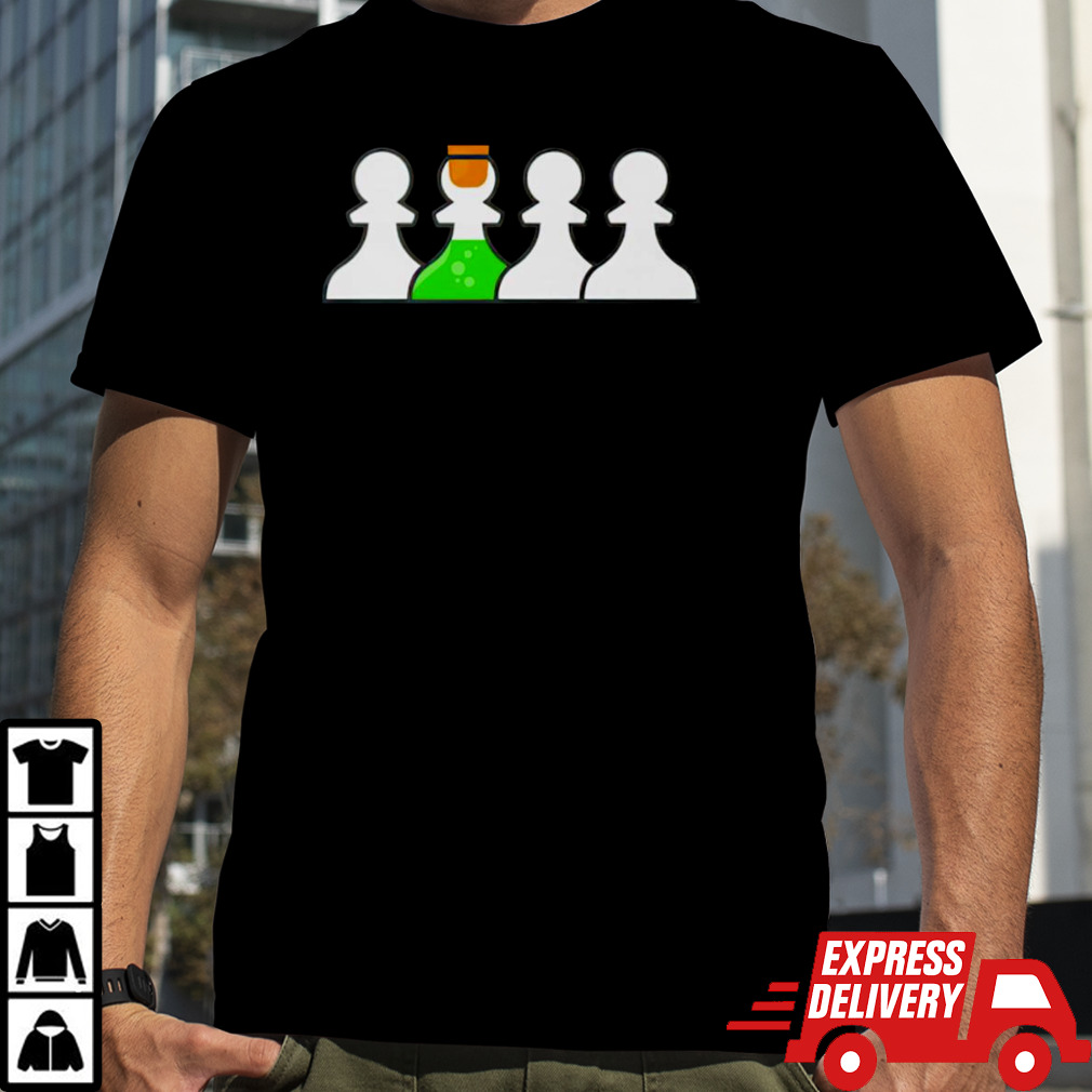 Chess Von Doom wearing poison pawn shirt