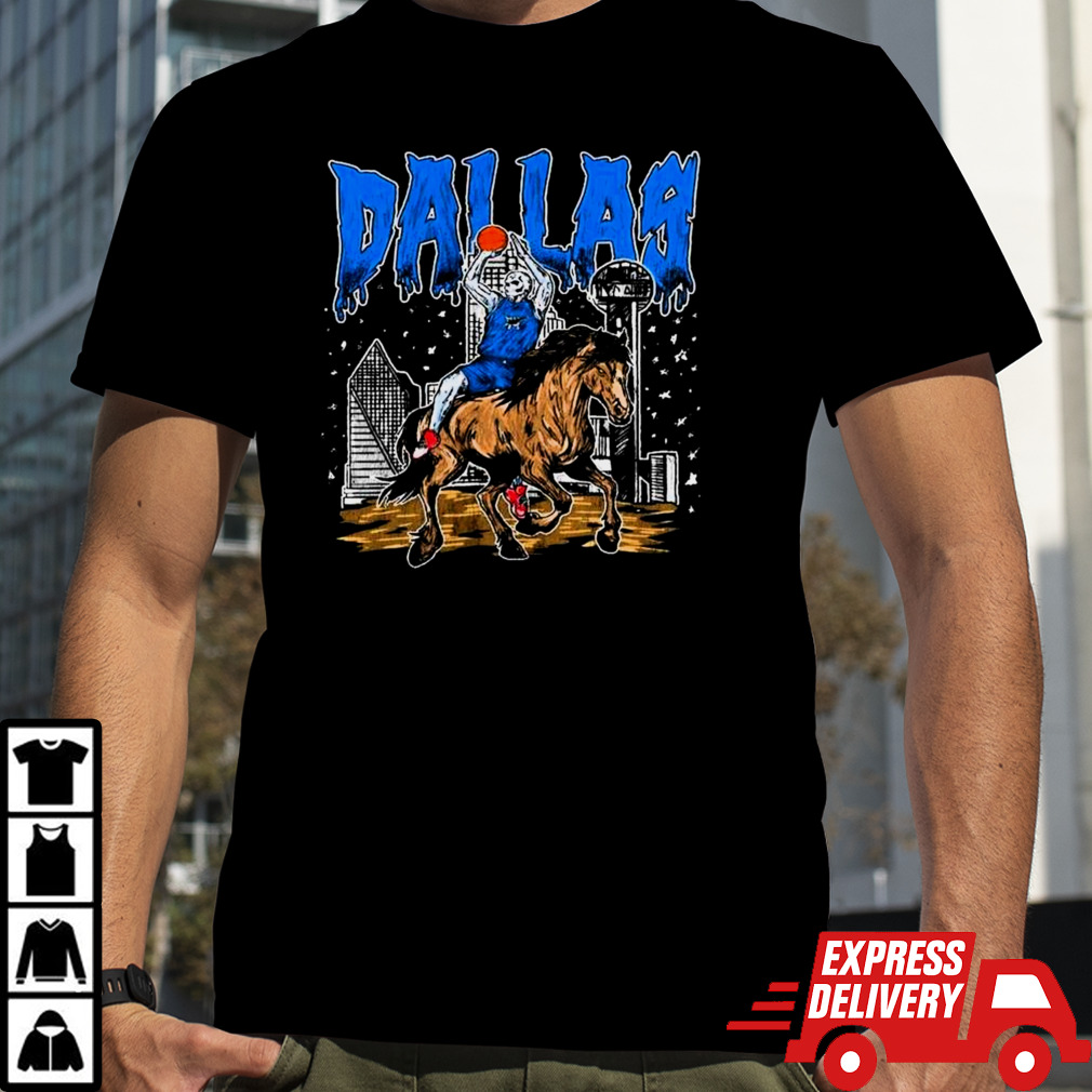 Dallas Mavericks Skeleton Basketball T-shirt