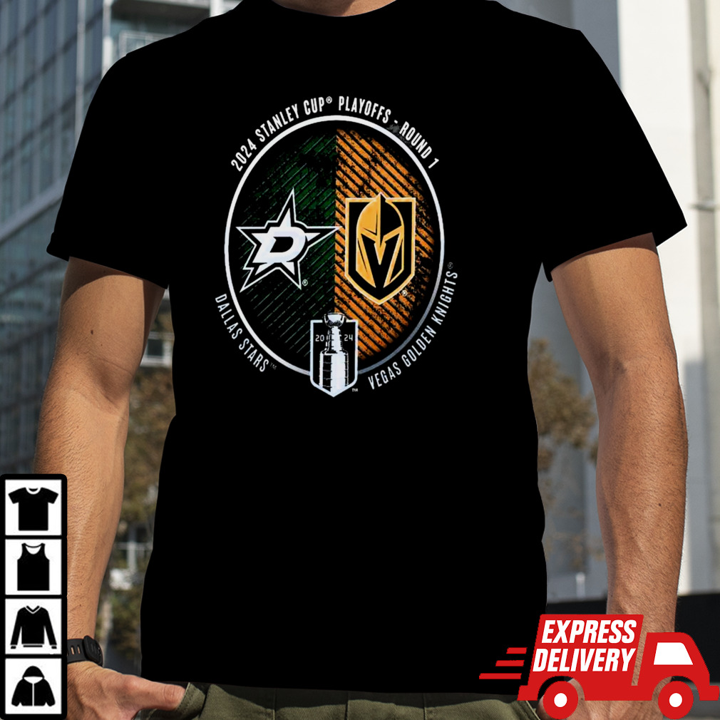 Dallas Stars Vs. Vegas Golden Knights Inglasco 2024 Stanley Cup Playoffs First Round Dueling Matchup T-shirt