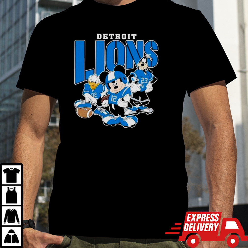 Detroit Lions Mickey Donald Duck And Goofy Football Team 2024 T-shirt