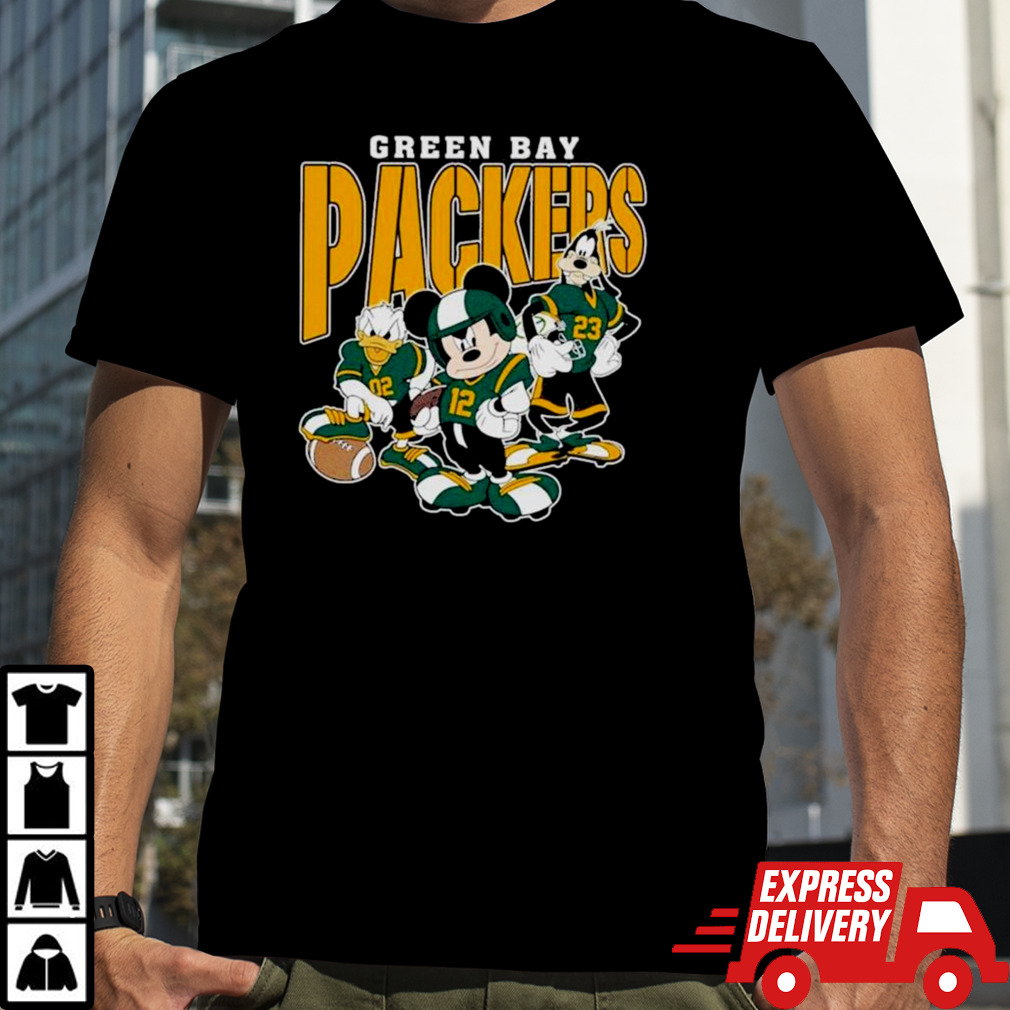 Green Bay Packers Mickey Donald Duck And Goofy Football Team 2024 T-shirt