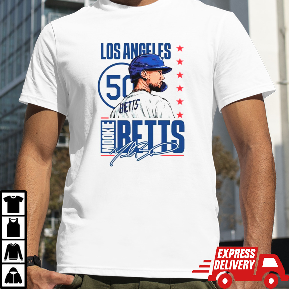 Mookie Betts 50 MLB Los Angeles Dodgers Baseball player shirt