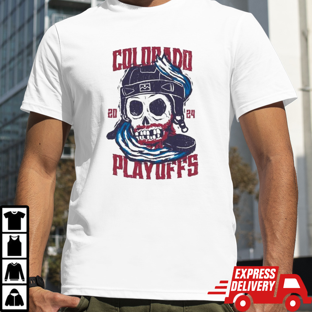 Skull Playoff Hockey 2024 Colorado Shirt