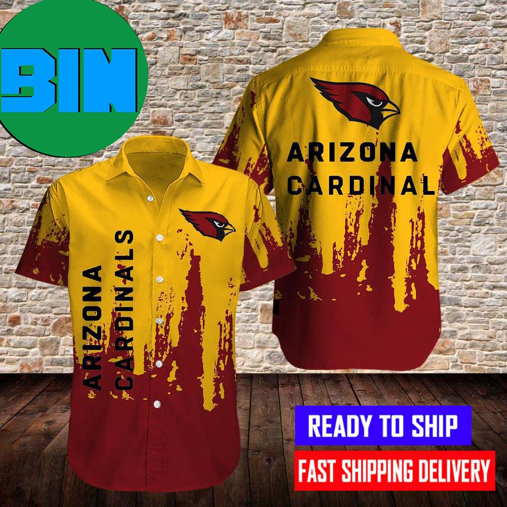 Arizona Cardinals Yellow And Red Hawaiian Shirt 7458