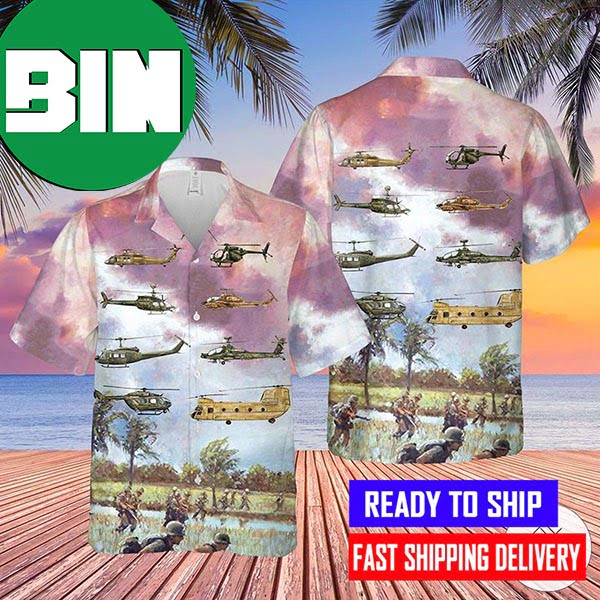 Army Aviation Rotary Aircraft Hawaiian Shirt