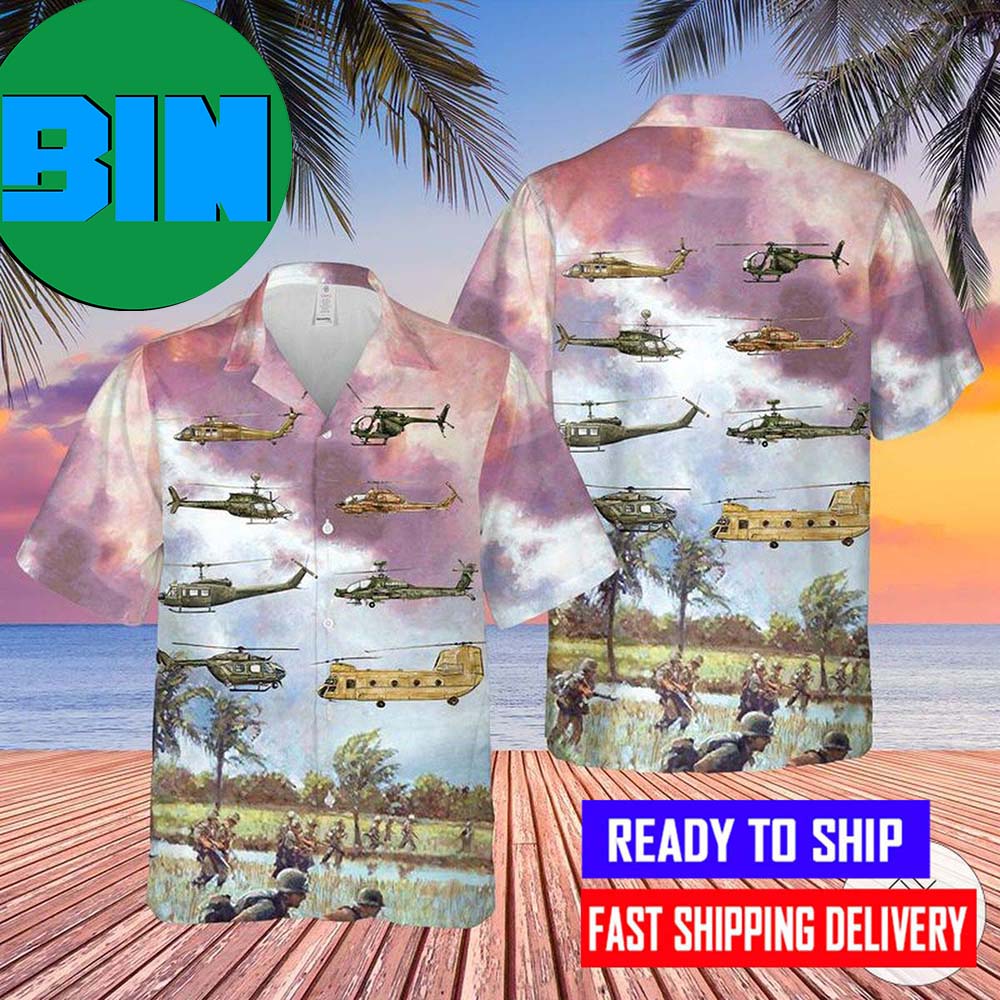 Army Aviation Rotary Aircraft Hawaiian Shirt 6330