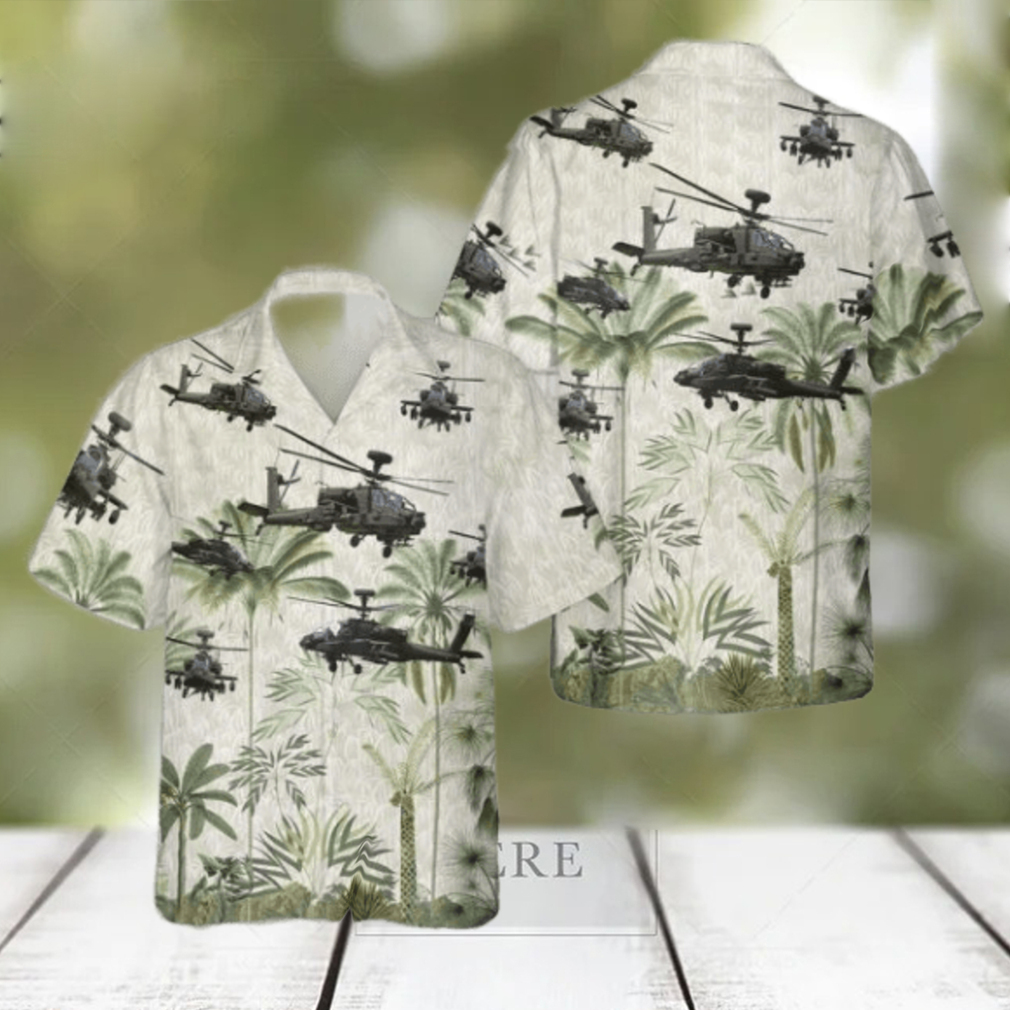 Army Boeing Ah 64 Apache Cheap Hawaiian Shirt