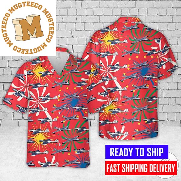 B-57 Canberra US Air Force Colorful Military Hawaiian Shirt