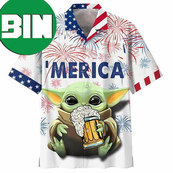 Baby Yoda American Independence Day Hawaiian Shirt