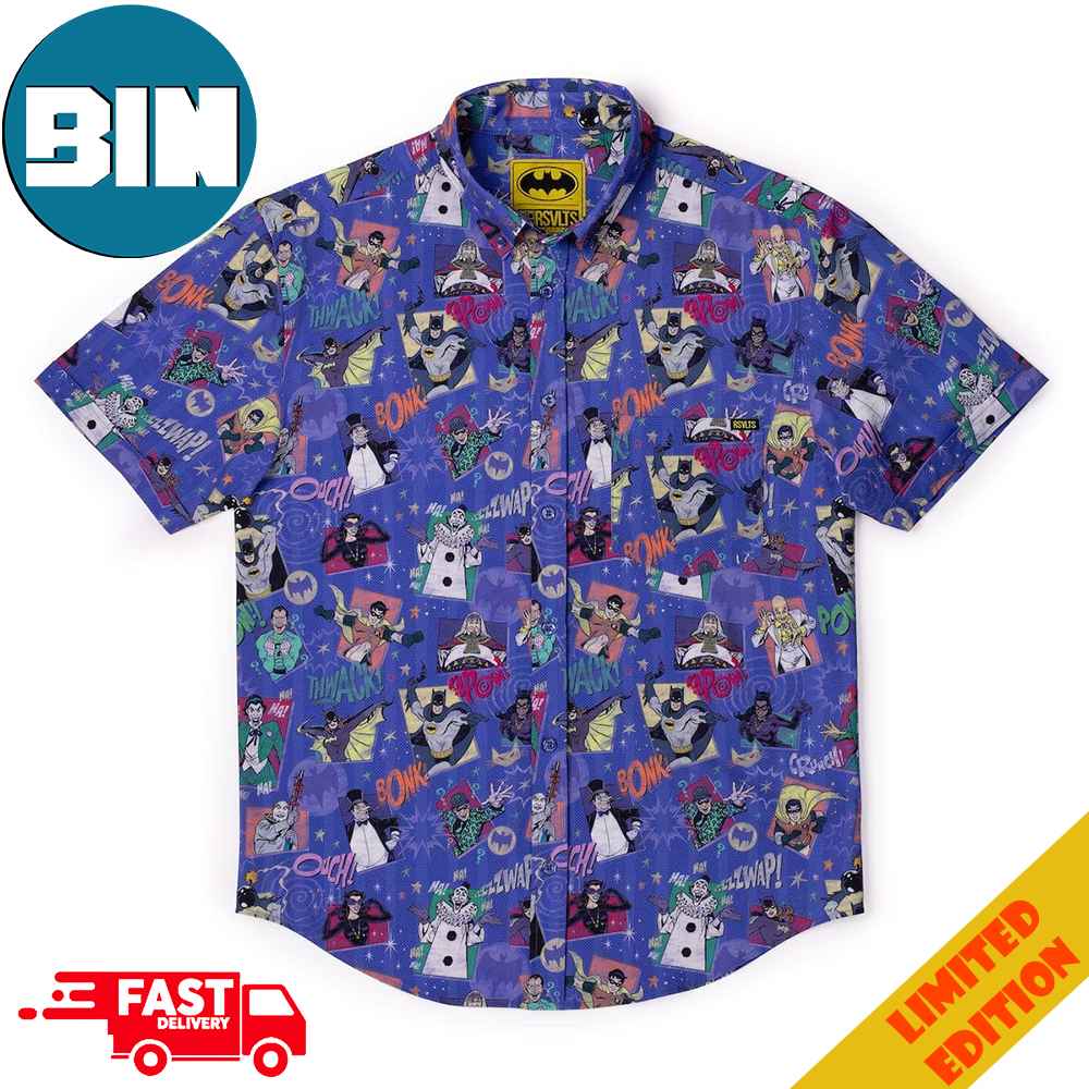 Batman 85th Anniversary Kapow Bonk Thwack RSVLTS Summer Hawaiian Shirt