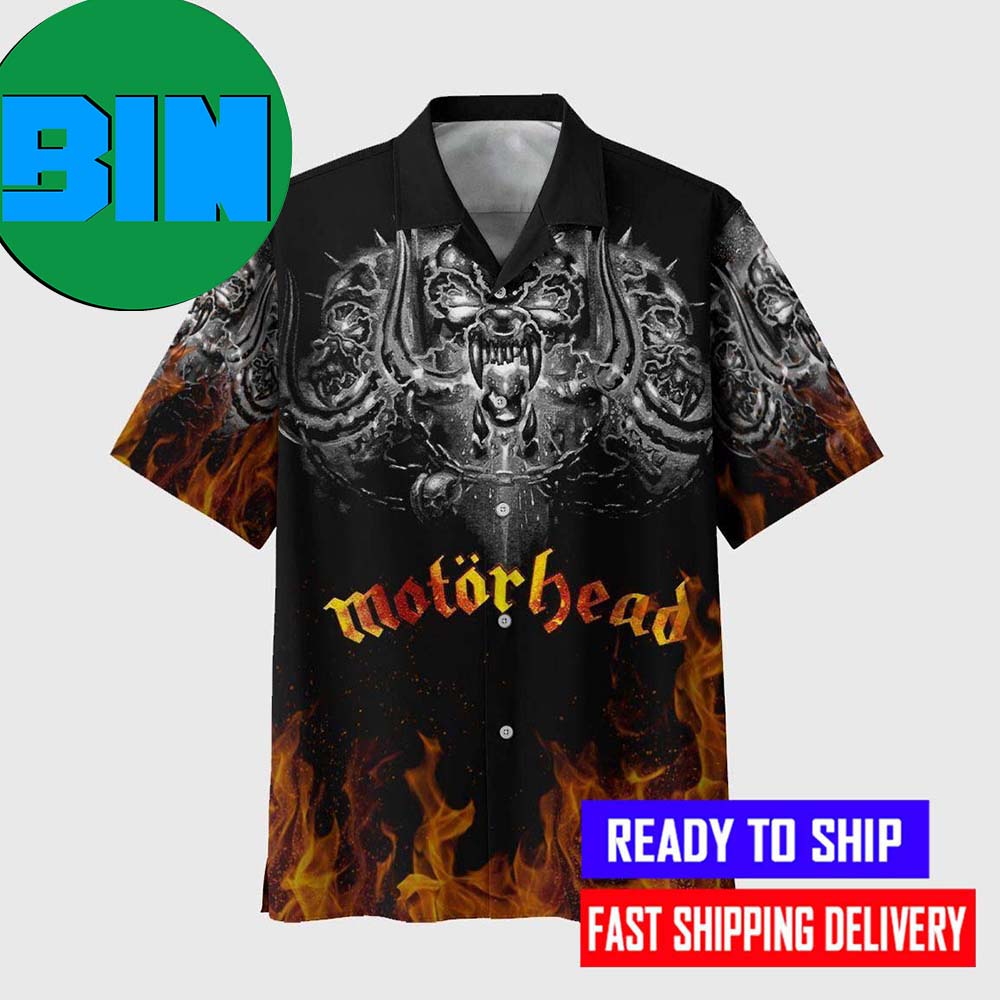 Beach Shirt Motorhead Red Fire Hawaiian Shirt 2272