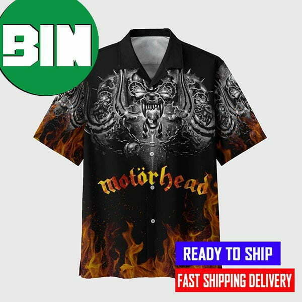 Beach Shirt Motorhead Red Fire Hawaiian Shirt