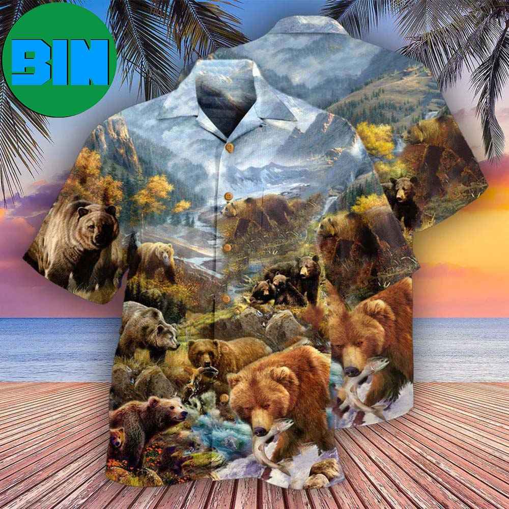 Bear Into The Wild Beautiful Country And Live Happily Summer Hawaiian Shirt