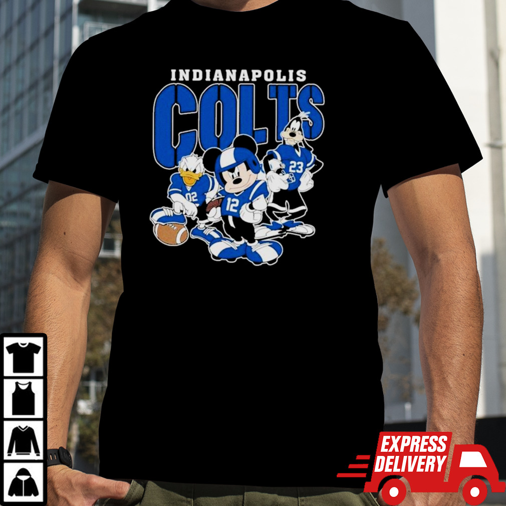 Indianapolis Colts Mickey Donald Duck And Goofy Football Team 2024 T-shirt