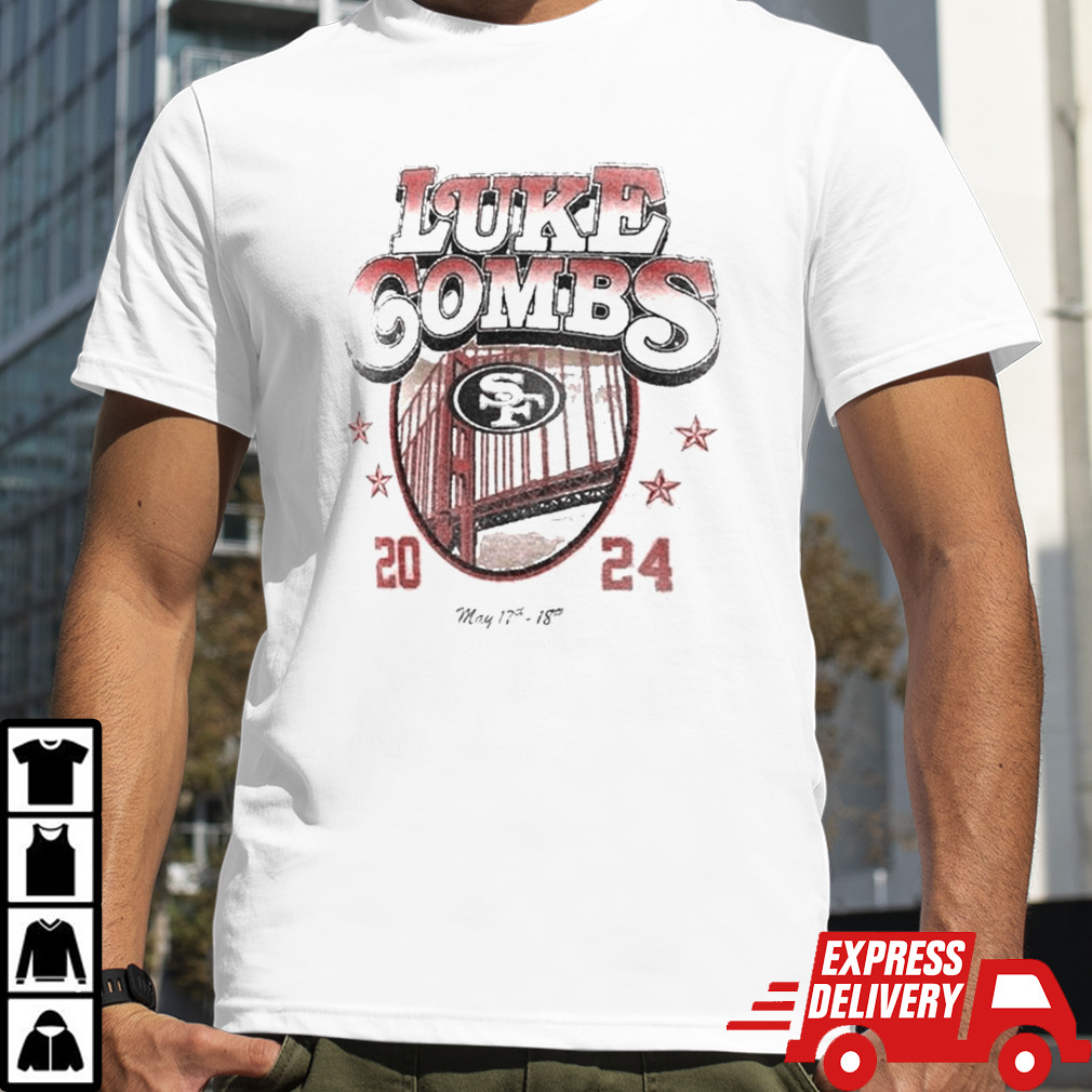 Luke Combs x San Francisco 49ers Growin’ Up and Gettin’ Old Tour May 17-18, 2024 T-Shirt