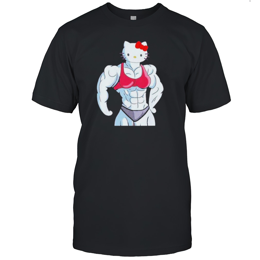 Muscular Kitty Hello Kitty Muscle Gym shirt