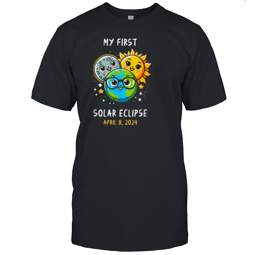 My First Total Solar Eclipse April 8 2024 Toddler Kids T-Shirt B0CXQWGYC3s