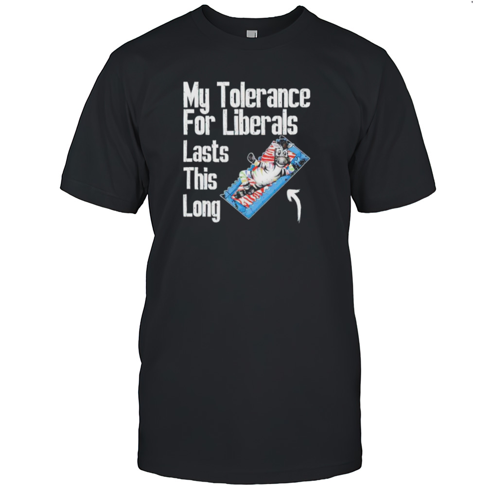 My tolerance for liberals lasts this long shirt