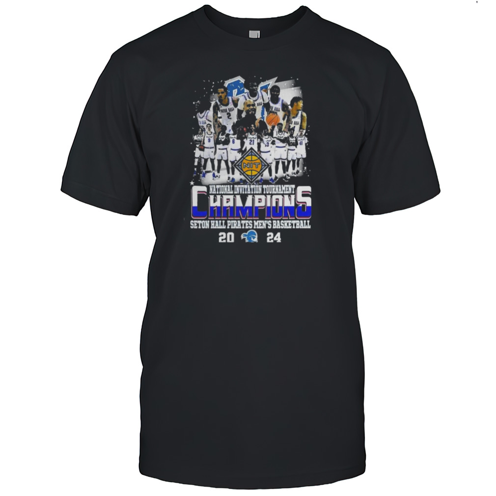 National Invitation Tournament Champions Seton Hall Pirates Mens Basketball 2024 T-Shirt