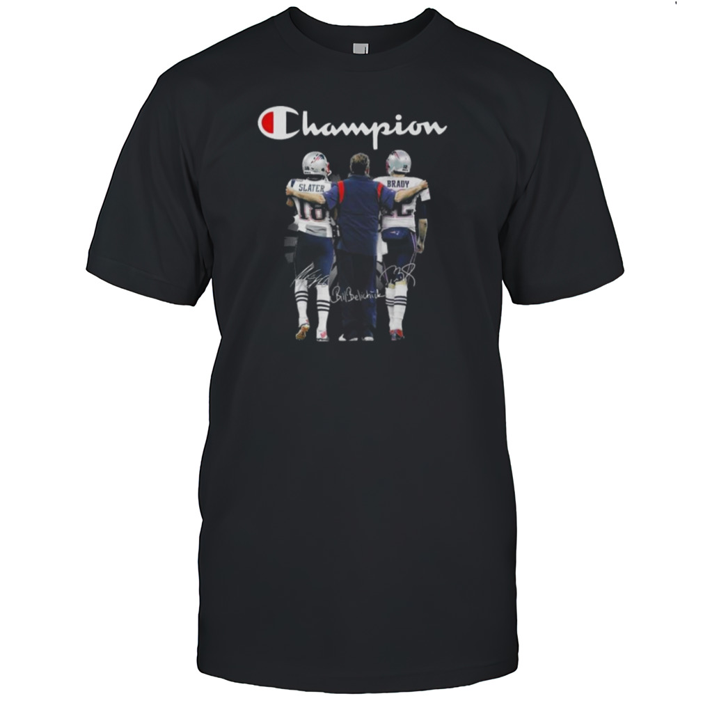 New England Patriots Champion Matthew Slater Jerod Mayo And Tom Brady Signatures Shirt