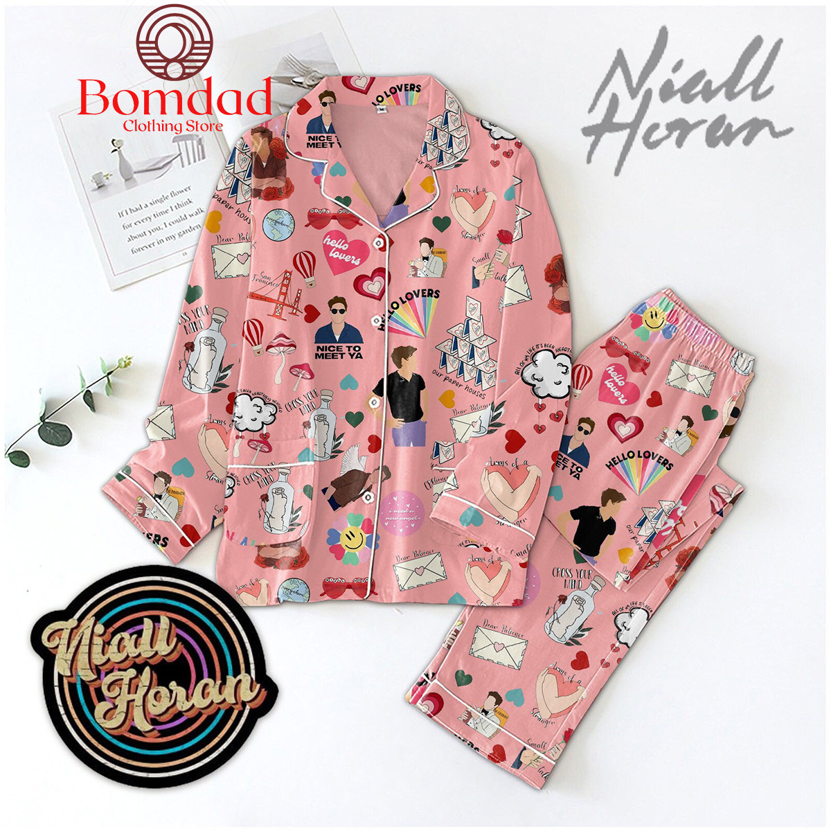 Niall Horan Hello Lovers Our Paper Houses Pajamas Set - Bomdad