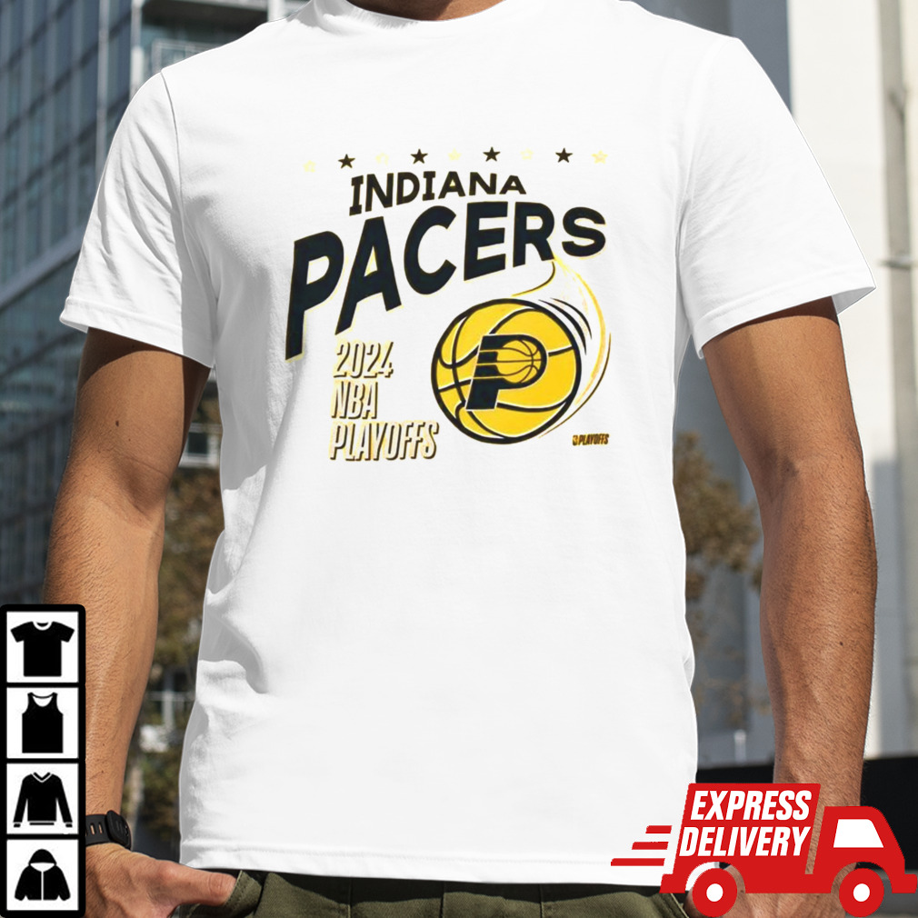 Adult Indiana Pacers 2024 Nba Playoffs Essential Hoops T-shirt