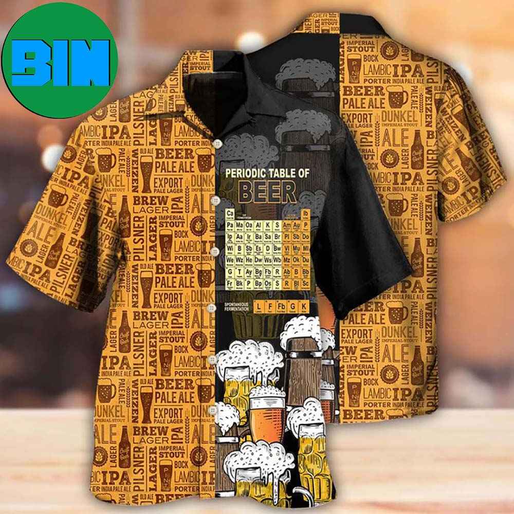 Beer Periodic Table Of Beer Summer Hawaiian Shirt