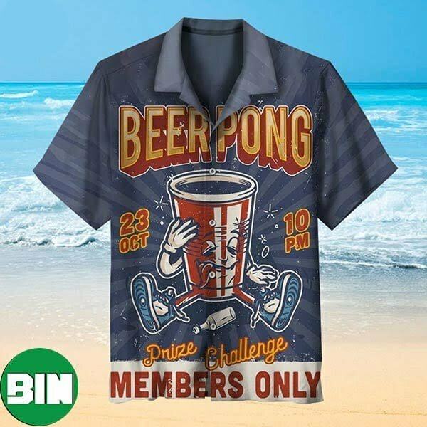 Beer Ping Pong Drink Challenge Hawaiian Shirt