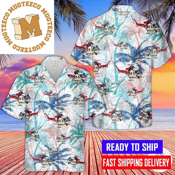 Bell 412EP of the Los Angeles City Fire Department And Palm Tree Hawaiian Shirt