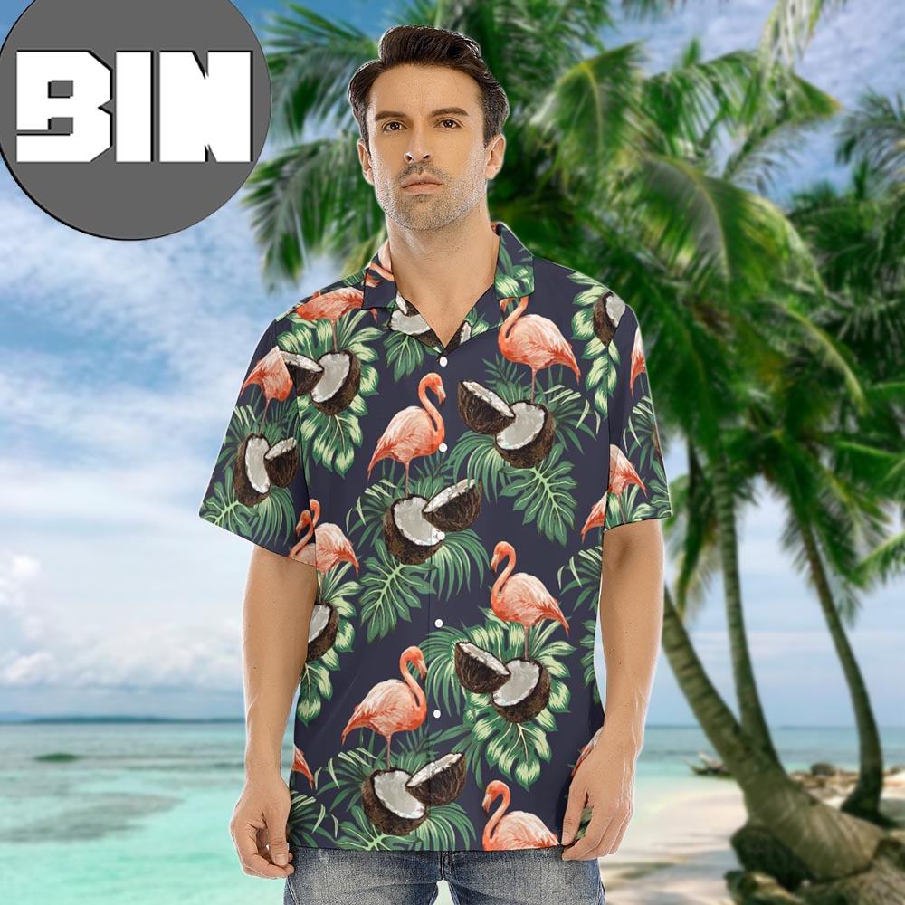 Best Flamingo And Coconut Beach Shirt Hawaiian Shirt