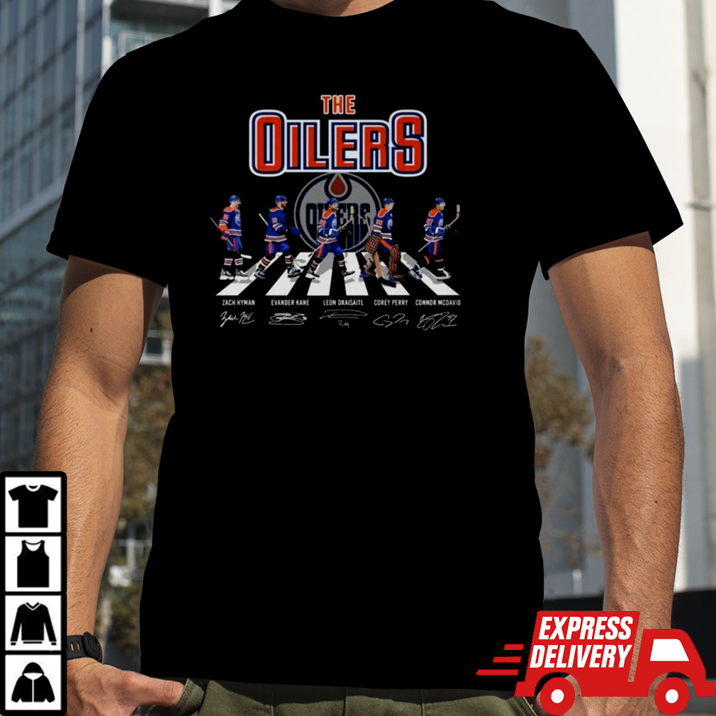 Edmonton Oilers The Legends The Oilers Hockey Abbey Road Signatures Shirt