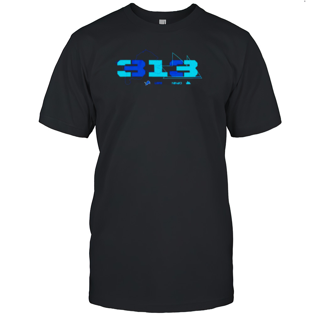 Ninja x Detroit Lions 313 logo shirt