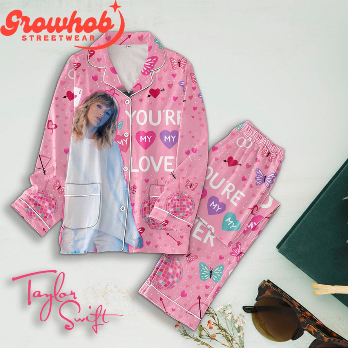 Taylor Swift My Lover Valentine Polyester Pajamas Set