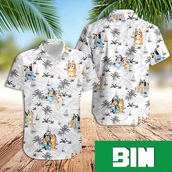 Bluey Hawaiian Shirt Bluey Beach Family Summer 2023 Hawaiian Shirt