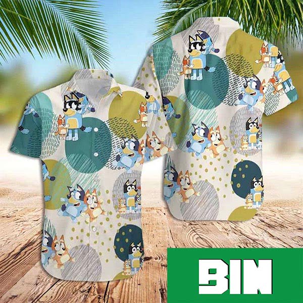 Bluey Hawaiian Shirt Bluey Family Bluey Characters Summer 2023 Hawaiian Shirt