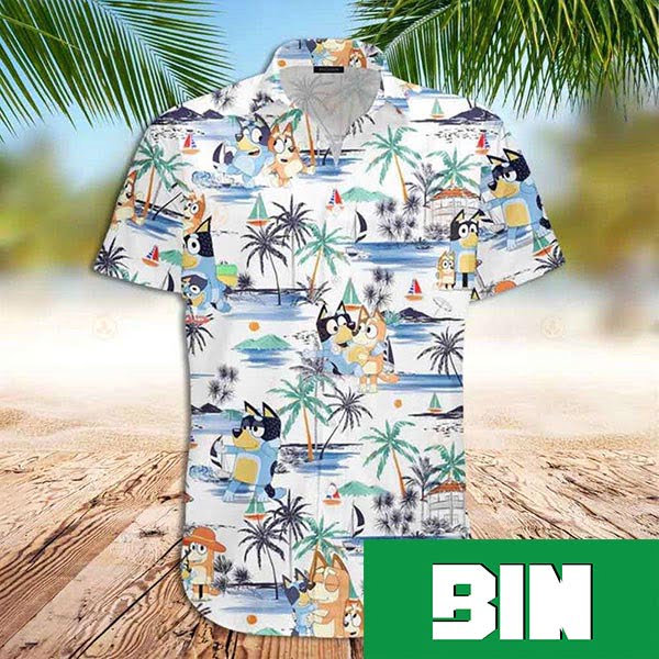 Bluey Hawaiian Shirt Bluey Family Vacation Tropical Summer 2023 Hawaiian Shirt