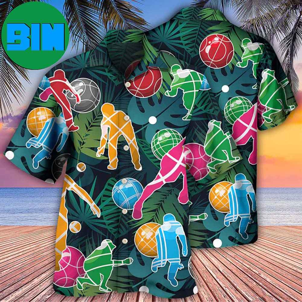 Bocce Ball Tropical Colorful Ball Games Hawaiian Shirt