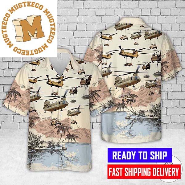 Boeing CH-47 Chinook Lifting United States Army Military Hawaiian Shirt