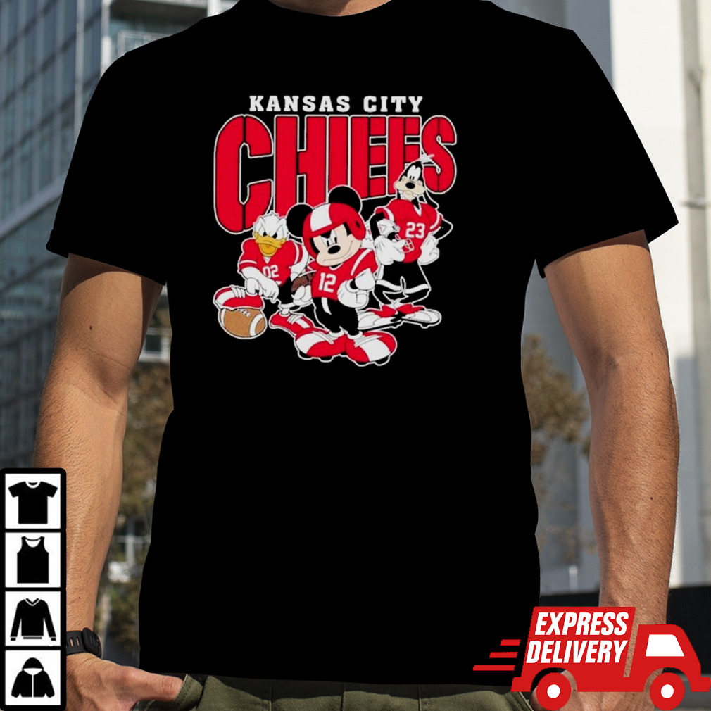 Kansas City Chiefs Mickey Donald Duck And Goofy Football Team 2024 T-shirt